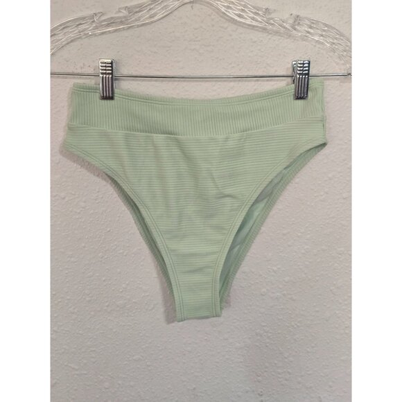 NWT CUPSHE Bikini Bottom for Women Swimsuit Ribbed Low Waisted Mid Cut Cheeky Sm - Picture 1 of 7